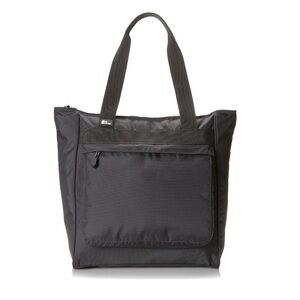DEREK ALEXANDER Large Nylon Zip Shopper Tote Bag Black